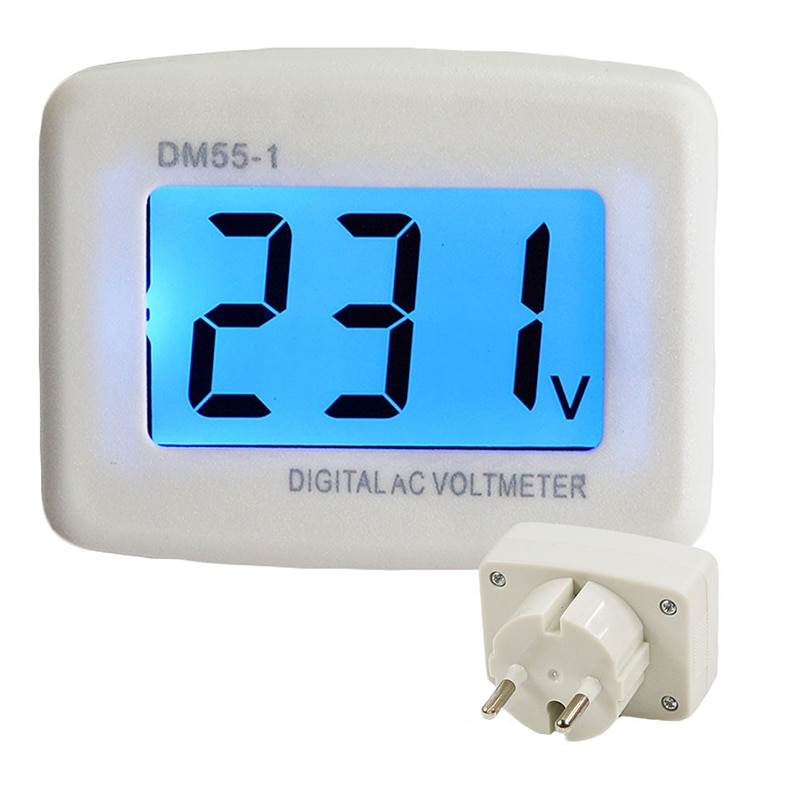 Led Digitale Plug In Voltage Meter DM55-1 110-220V Eu/Us Plug Voltage Tester Muur Platte spanning Meten Digitale Ac Voltmeter