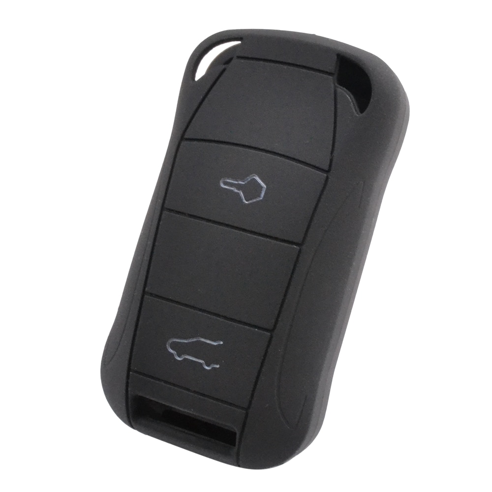 Silicone Car Key Case For Porsche Cayenne 2002 - Cover Keyless Remote Fob Shell Jacket Sleeve Protector