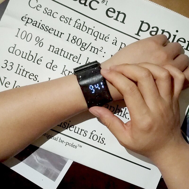 Kreative Papier Uhr LEDClock Tyvek Wasserdichte Zeitung Strap Digitale Uhren Sport Uhr Relogio Feminino Paar Uhr Unisex