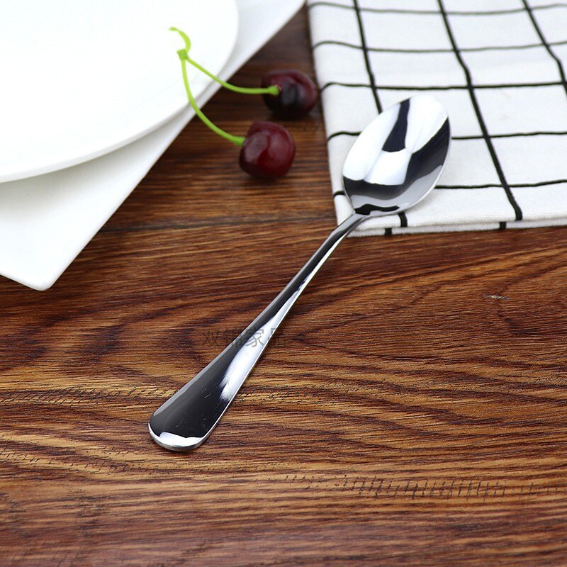 Extra Thick Spoon Stainless Steel Household Western Food Iron Children Big Dessert: No  3 Children s Spoon  Tip