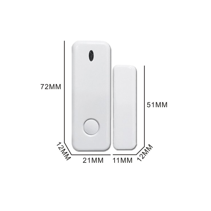 Wireless Door Window Alarm Sensor 433MHz 1527 Code Battery Door magnetic Contact Sensor for WIFI GSM Alarm Systems home security