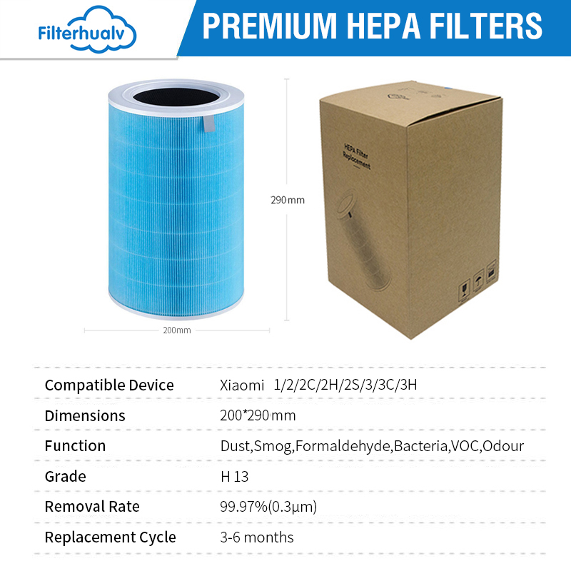 Reemplazo para purificador de aire Xiaomi 3H 2 2C 2H 2S 3 3S 3C filtro Xiaomi filtro Hepa filtro purificador de aire Xiaomi