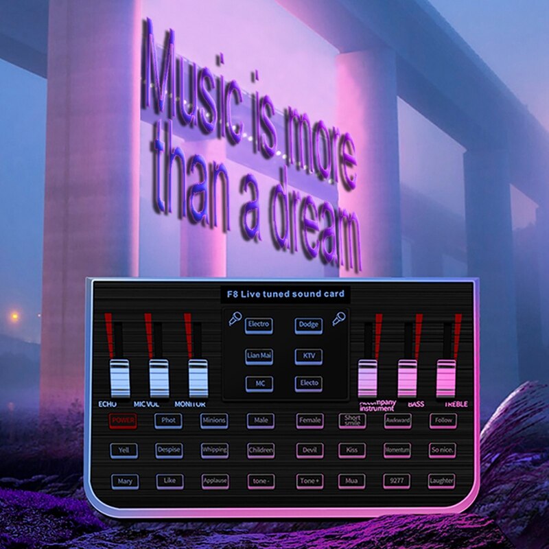 Music Synthesizer Tuning Sound Card o Anchor Singing Equipment Mobile Phone Computer Microphone Voice Change