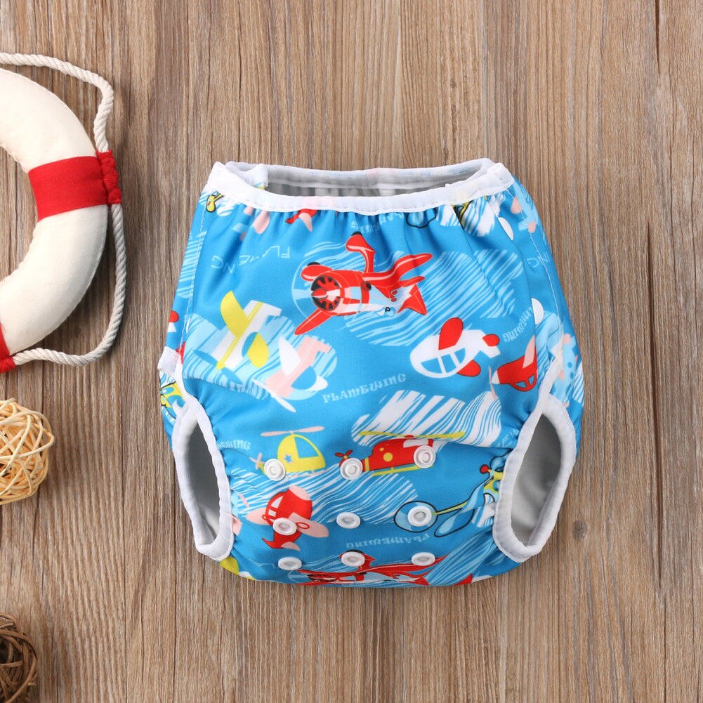 Zomer zwembroek baby jongen meisje slip luier luierbroek herbruikbaar waterdicht verstelbaar baby schattig bedrukt peuter