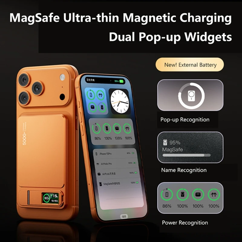 3-in-1 10000mAh Draadloze Magnetische Powerbank Draagbare Slanke Originele Batterij 20W Snelladen Voor iPhone 12-17 iWatch Airpod