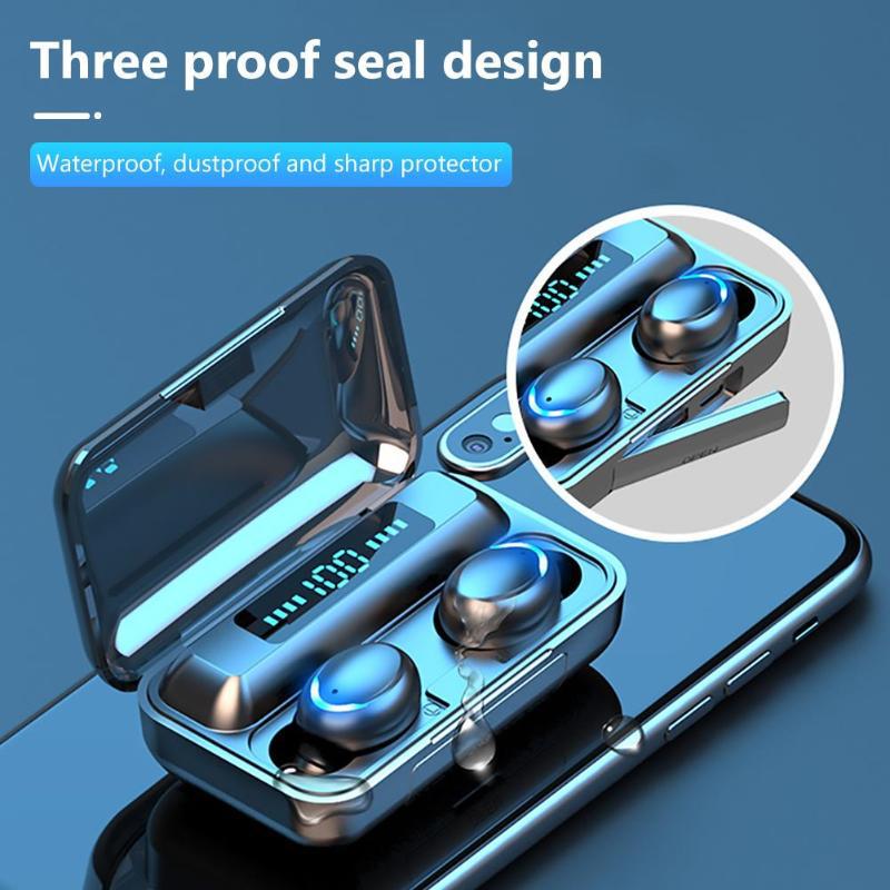 5.0 langattomat bluetooth-kuulokkeet liikelatausnäyttö power bank -kuulokkeet kuulokkeet korvatulppatyyppiset bilateraaliset stereokuulokkeet