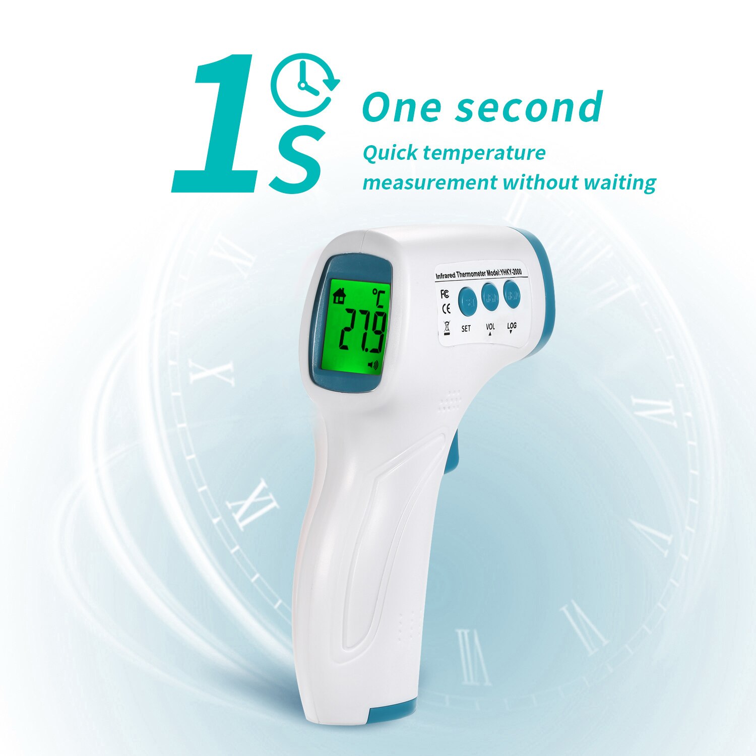 Digitale Infrarood Voorhoofd Thermometer Lcd Ir Thermometer Non-contact Ir Infrarood Thermometer Temperatuur Meter Met Koorts Alarm