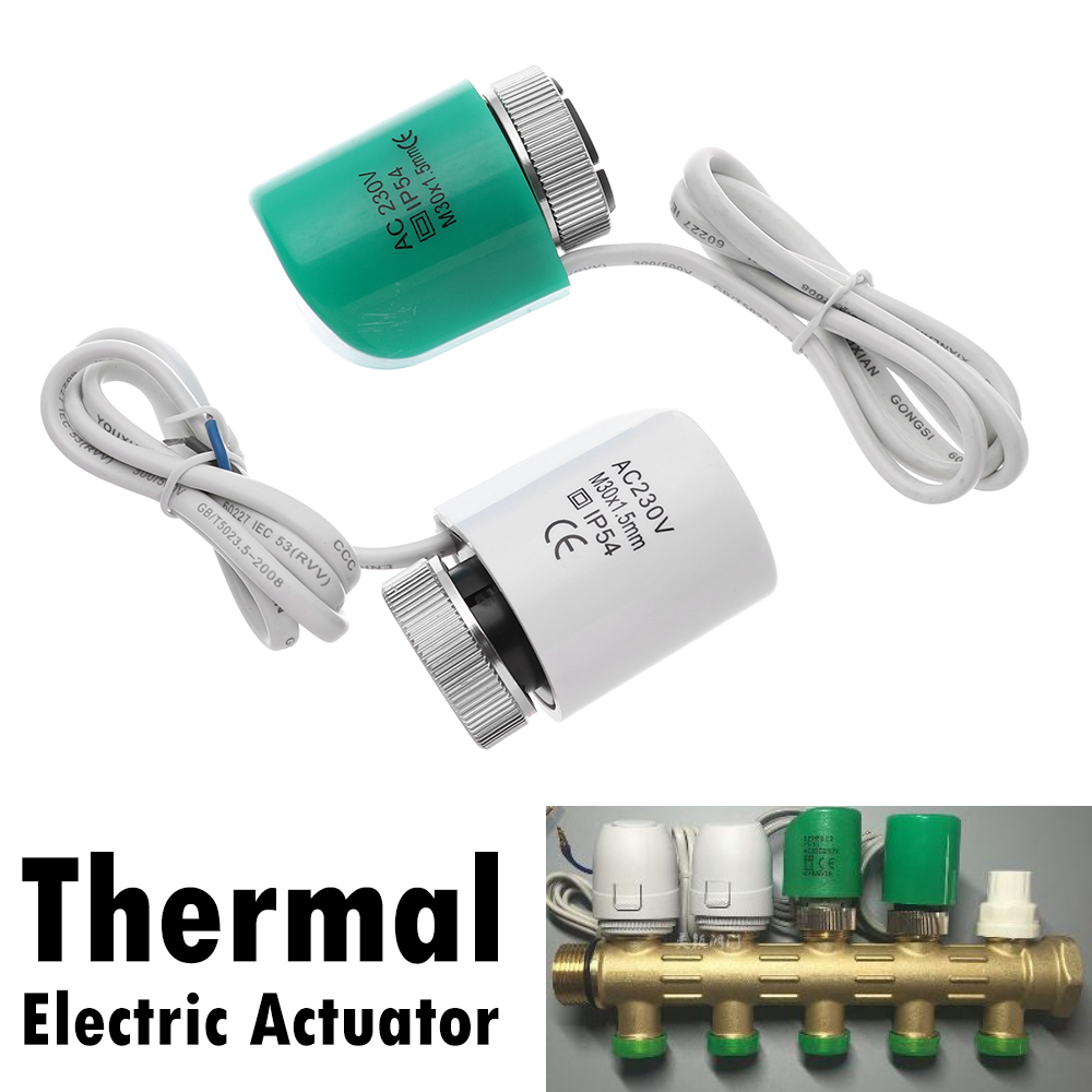 1pc termiske elektriske aktuatorer elektrotermiske ventiler praktisk termostat manifold normalt åben luk gulvvarme dele
