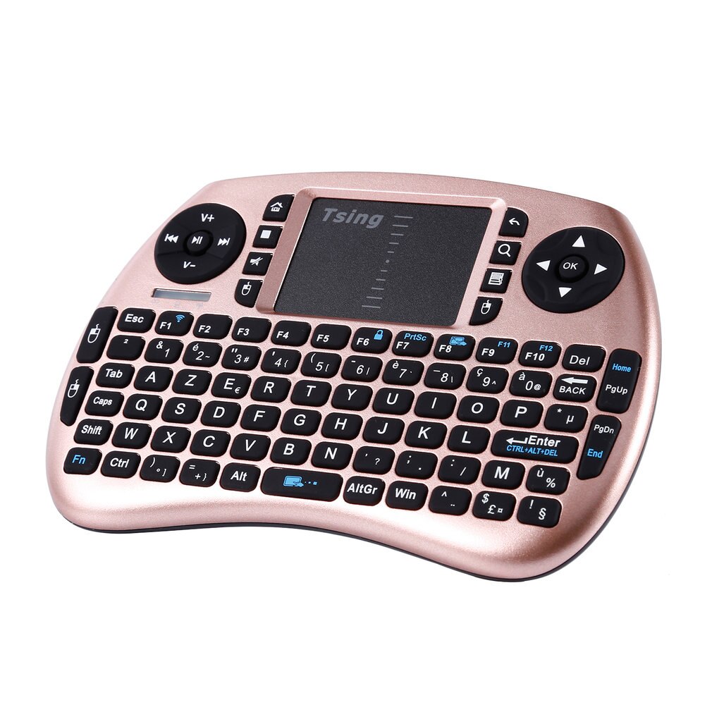Portable Handheld Wireless Keyboard Touchpad Multi-media for TV Box Media TV PC Stick Laptop for Raspberry PI PS3 French Spanish