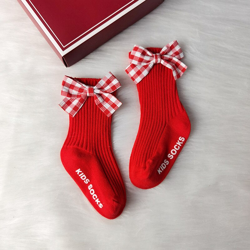 neue Frühjahr Baby socken freundlicher Bogen-knoten Socken Herbst Baby Mädchen Socken Kleinkind Kleinkind nicht-Unterhose Boden socken: 3 / S 6-12Monate