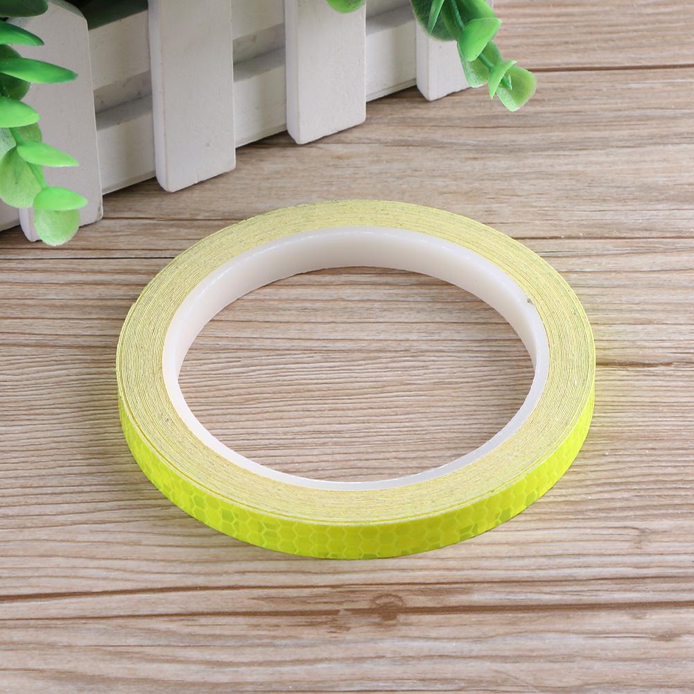 1Cm X 8M Fiets Stickers Reflecterende Tape Fluorescent Mtb Fiets Strips Fietsen Mtb Tape Voor Helm Motorfiets scooter
