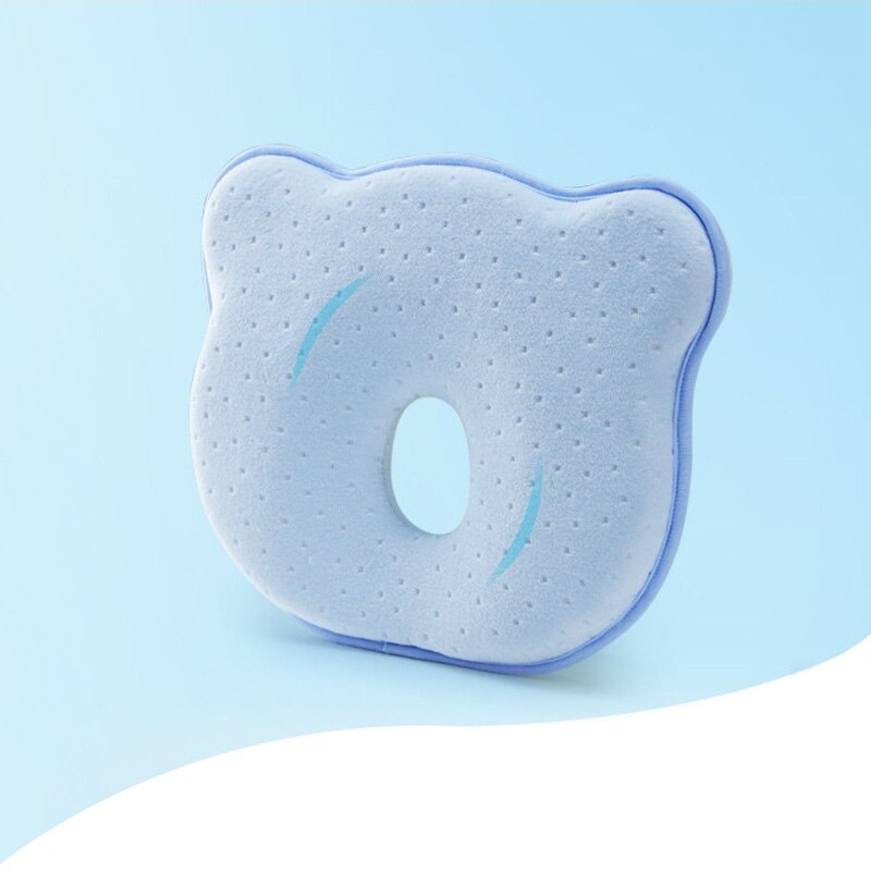 Oreillers ergonomiques en mousse à mémoire de forme pour bébé, respirables, pour empêcher la tête plate des -nés de 0 à 12M