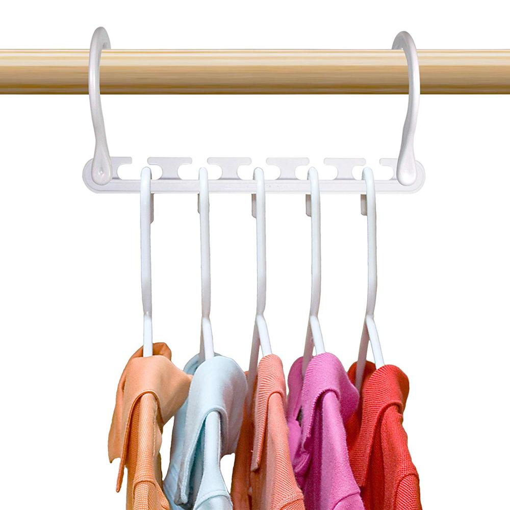 6Pcs Multi-functional Magic Space Saving Hangers for Clothes Cabinet Kledinghanger Closet Organizer Hanger Kleerhanger VISMOORE