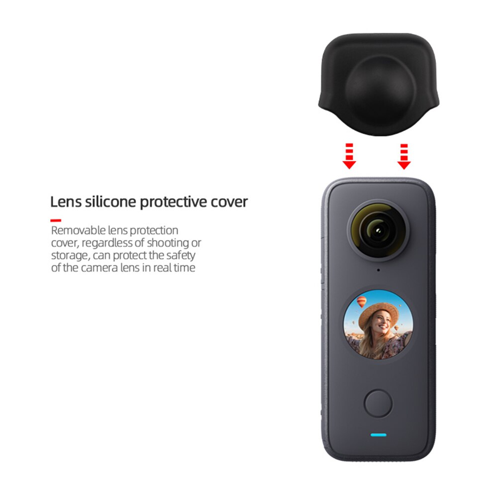 Capuchon d&#39;objectif en Silicone pour caméra de sport Insta360 ONE X2, protecteur antidérapant, anti-chutes, anti-rayures