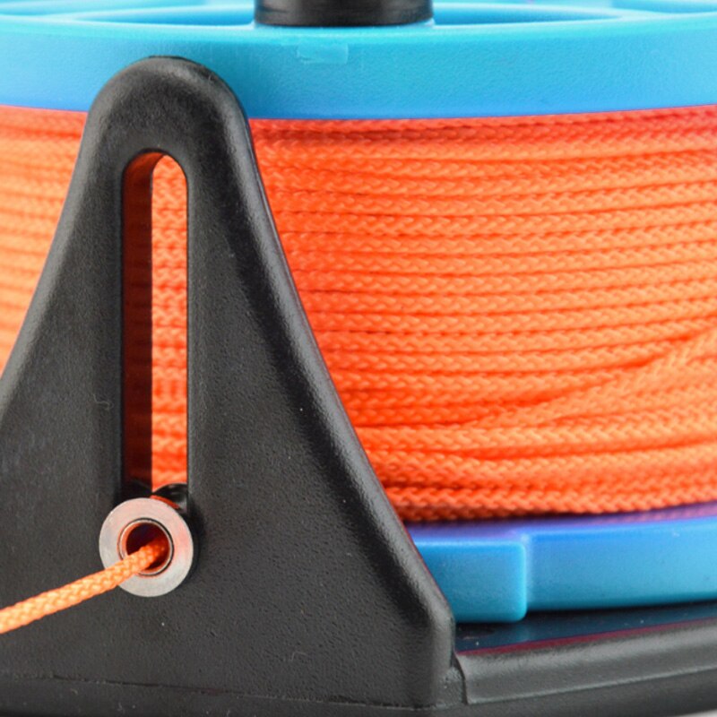 150 FT Scuba Diving Reel Spool Finger Line Retractable Reels with Handle Stopper for Snorkeling Underwater Water Sports Gear