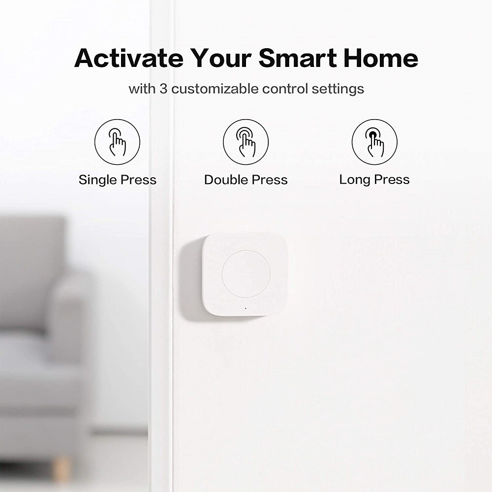 Aqara Smart Wireless Switch Smart Remote Control One Key Control Aqara Intelligent Application Home Security App Control