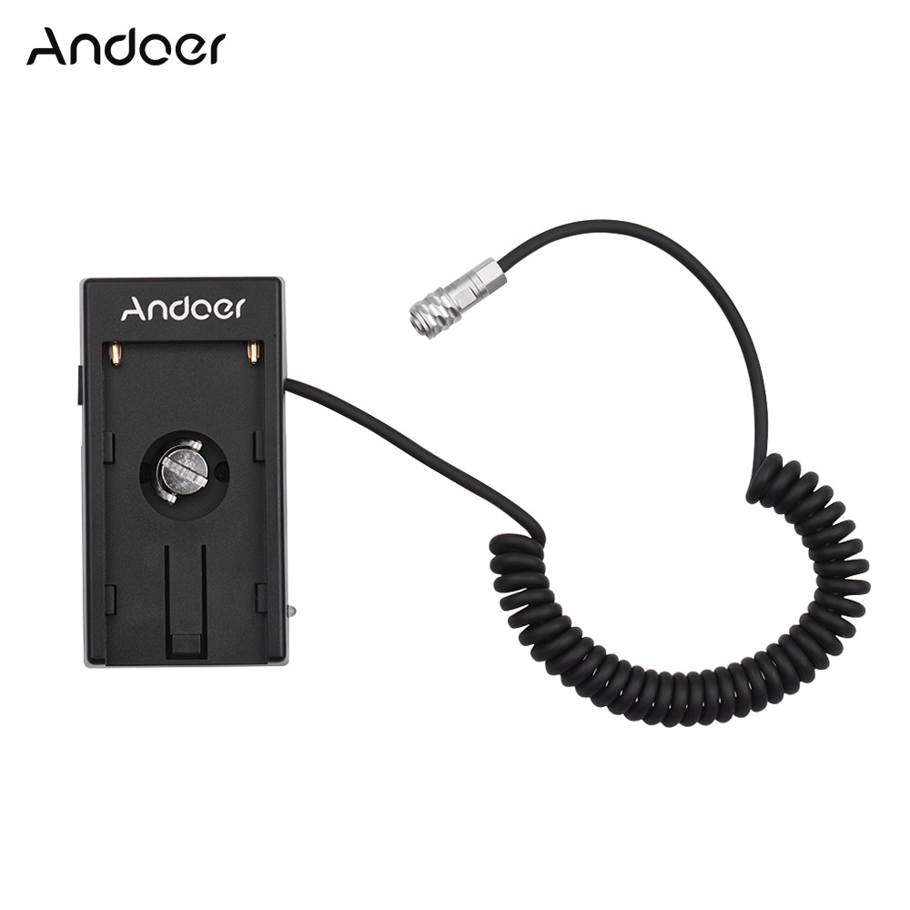 Andoer Blackmagic Cinema Camera Bmpcc 4K Voeding Mount Plaat Adapter Met Lente Kabel Voor Sony NP-F970 F750 F550 batterij