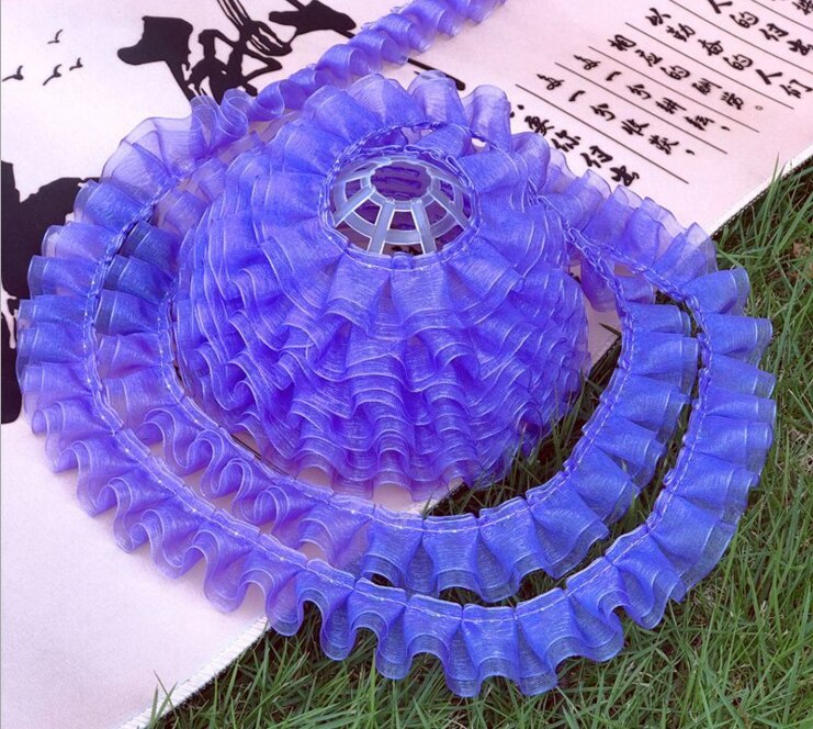 Sprzedam przez podwórze, 8 kolorów dostępnych, podwójna warstwa organzy zakładka wykończenia sukni ślubnej, suknia balowa, lalka # PT2020002: purpurowy