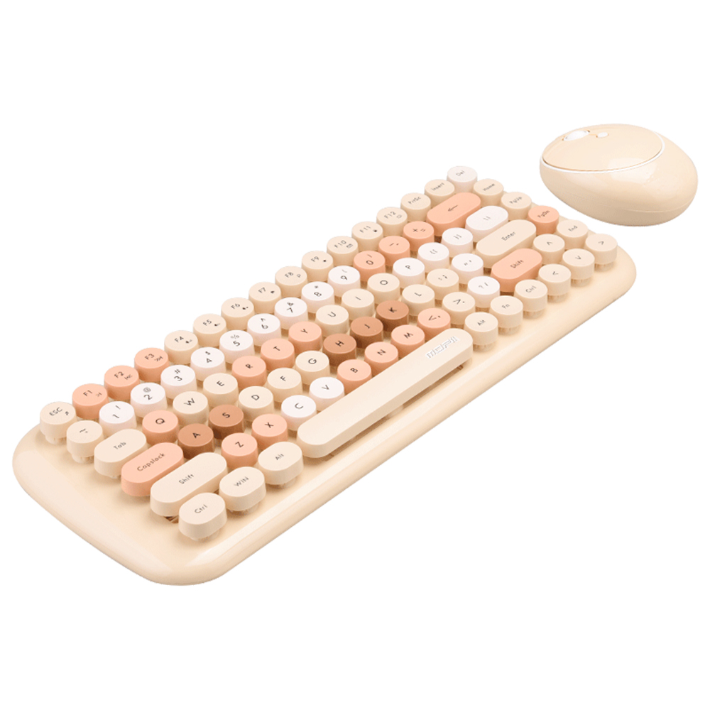 Mofii-teclado CANDY Combo de ratón 2,4G, miniteclado inalámbrico de 84 teclas, Color mixto, con tapas de teclas Punk circulares