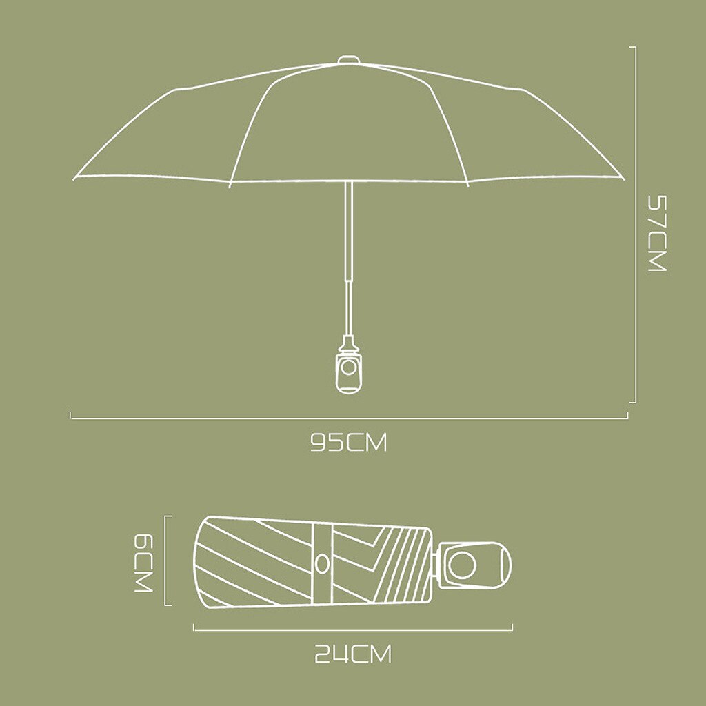 Solbeskyttelse uv foldbar automatisk parasol regn damer bil luksus stor vejrbestandig paraply mænd sort belægning 10k parasol