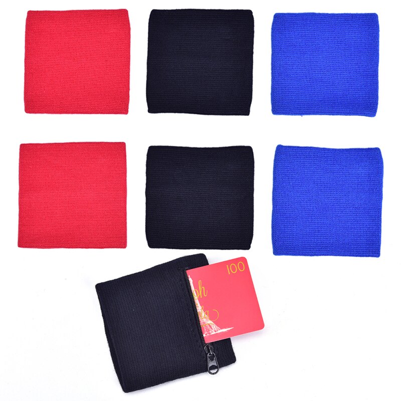 Bomull fitness løping tørke svette bytte nøkkel bag svetteabsorberende håndleddsveske