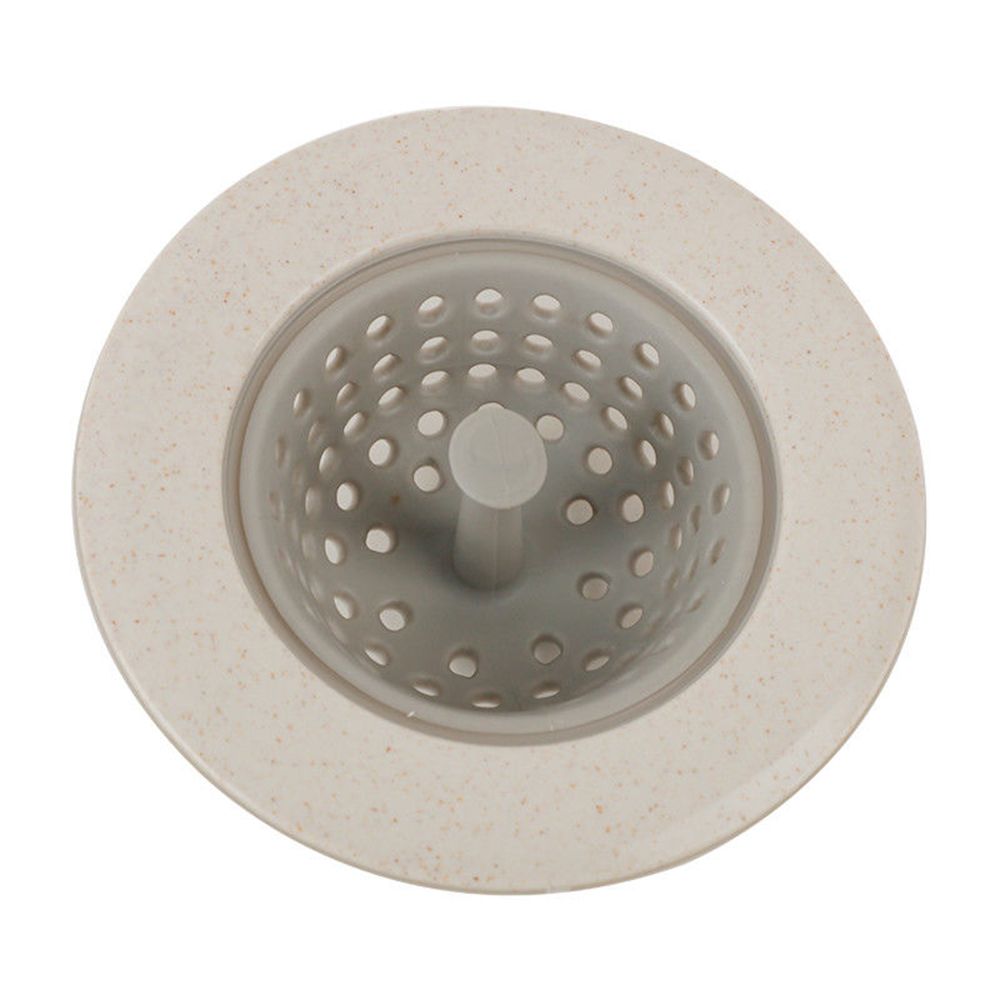 Silikone køkkenvask sil filter prop afløb hul vask vask filter badeværelse afløb hårfanger vask køkken tilbehør: Beige