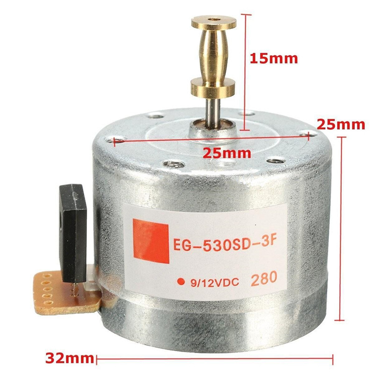 DC 9-12V 3-Speed Turntable Motor Brush Vinyl Record Recorder Turntables Motor 25mm Mounting Hole 33/45 78RPM