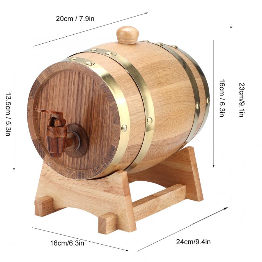 1.5l vintage ek trä öl fat vin fat hink hem bryggning bryggning tillbehör vin öl självframställande tvillingbubbla jäsning