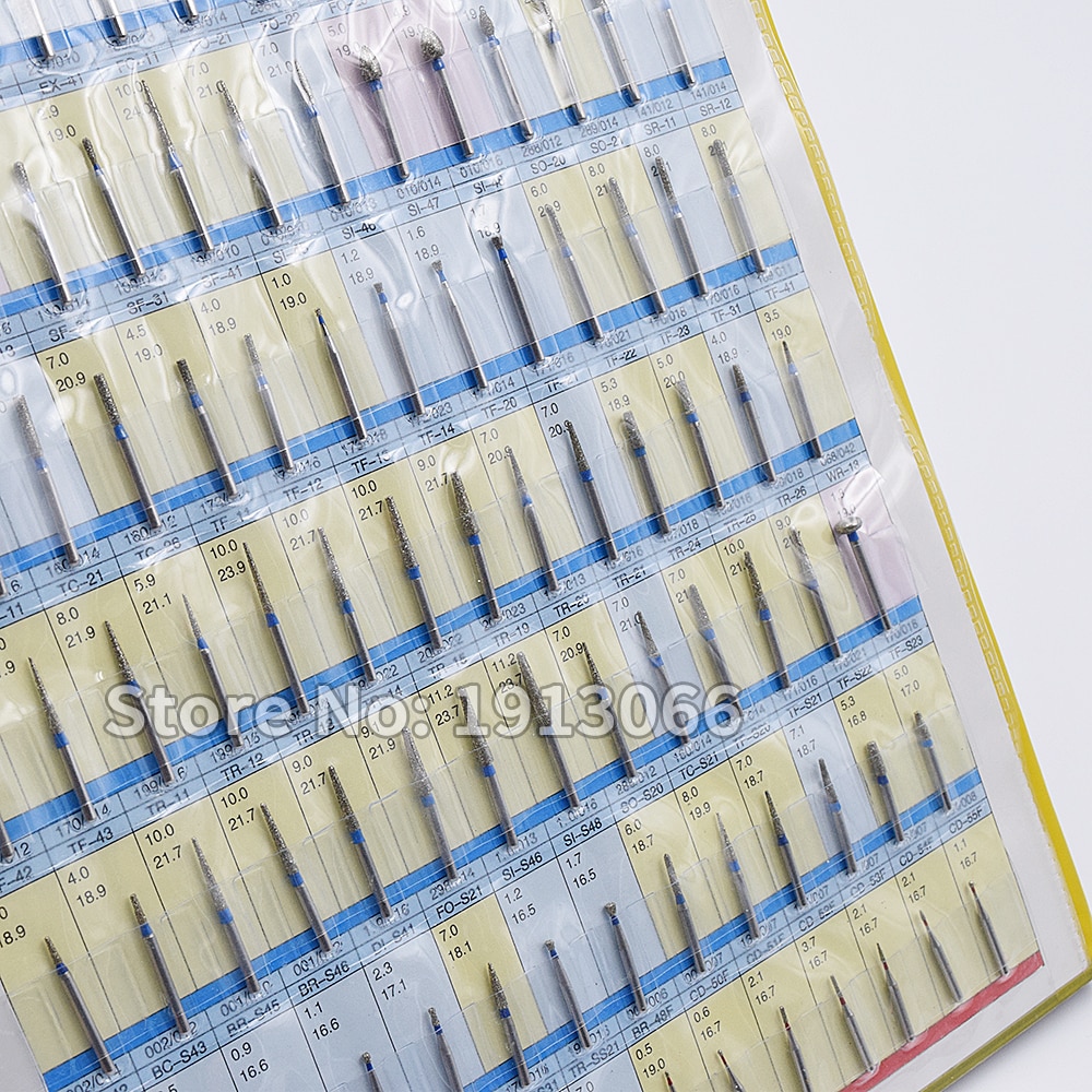 diamond bur sample book 154 models/pcs diamond bur catalog dental material dental lab equipment FG burs