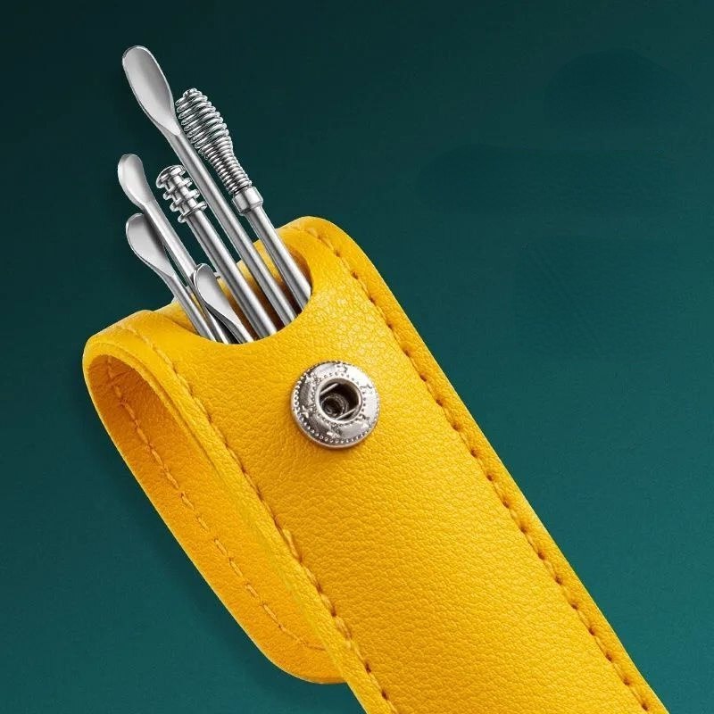 6PCS Earwax Remover Ear Cleaner Earpick Sticks Wax Removal Tool Trimmer Curette Ear Pick Cleaning Ear Spoon Health Care Earpick