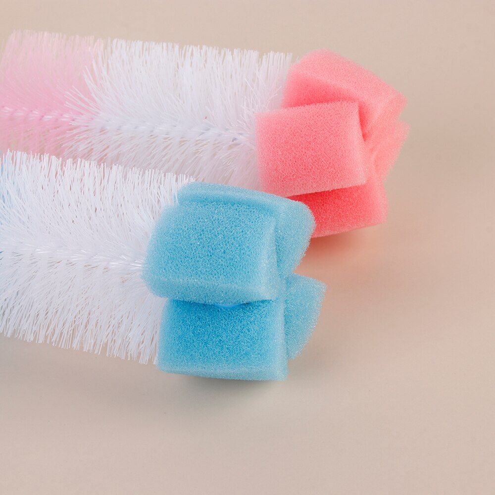 7Pcs Baby Bottle Brush Set Baby Nipple Milk Feeding Bottle Cup 360-degree Rotating Clean Sponge Spout Cup Brush Kit Cleaner Tool
