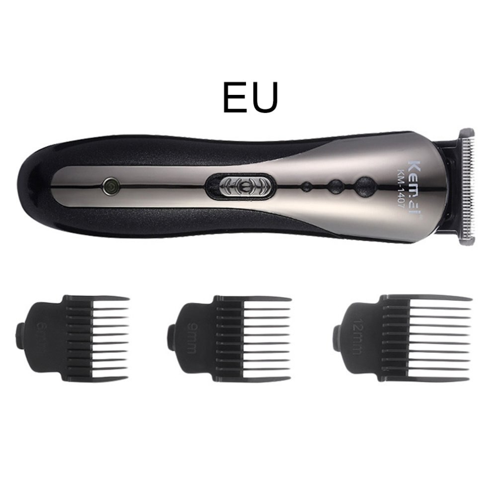 Bebê adulto cabeça de aço carbono aparador cabelo recarregável barbeador barba barbeador elétrico máquina cortar cabelo: EU Plug