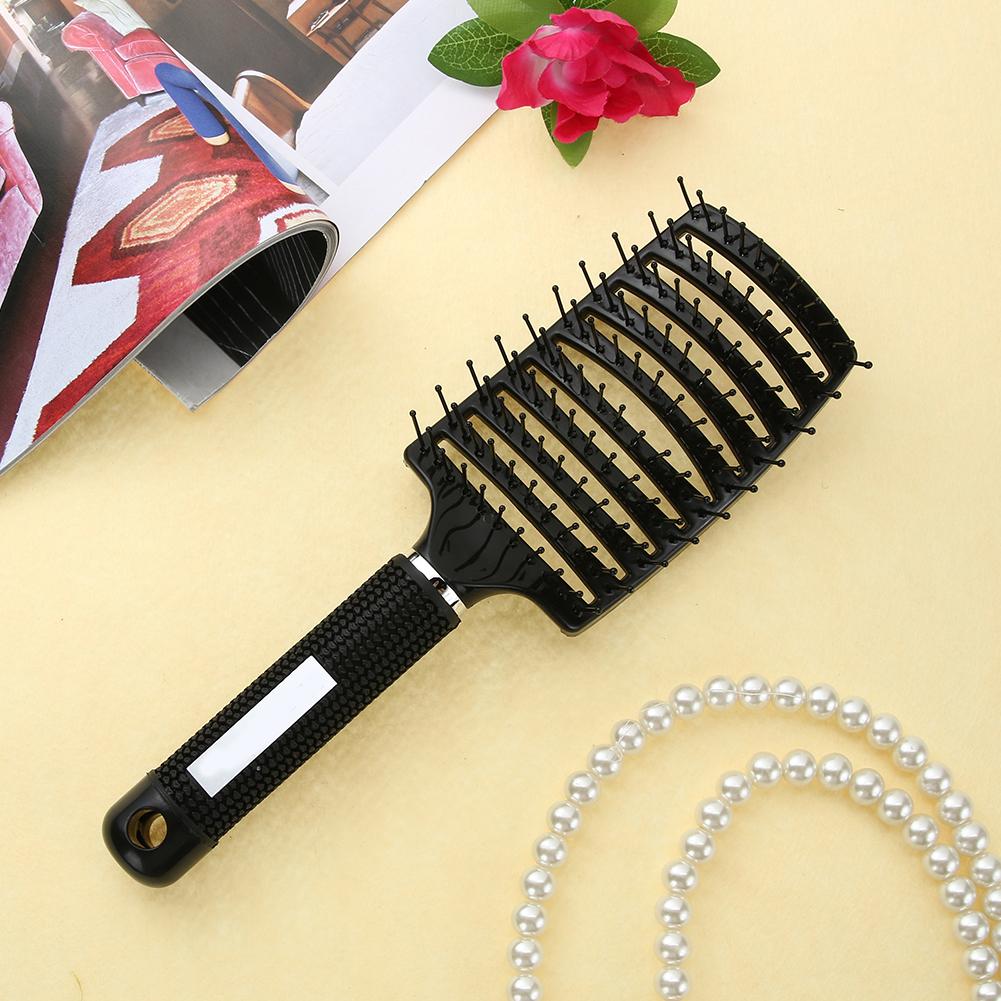 Ribs Comb Hairbrush Big Bent Comb Wet Plastic Nylon Massage Hair Care men Styling Hair Combs Hair Accessories