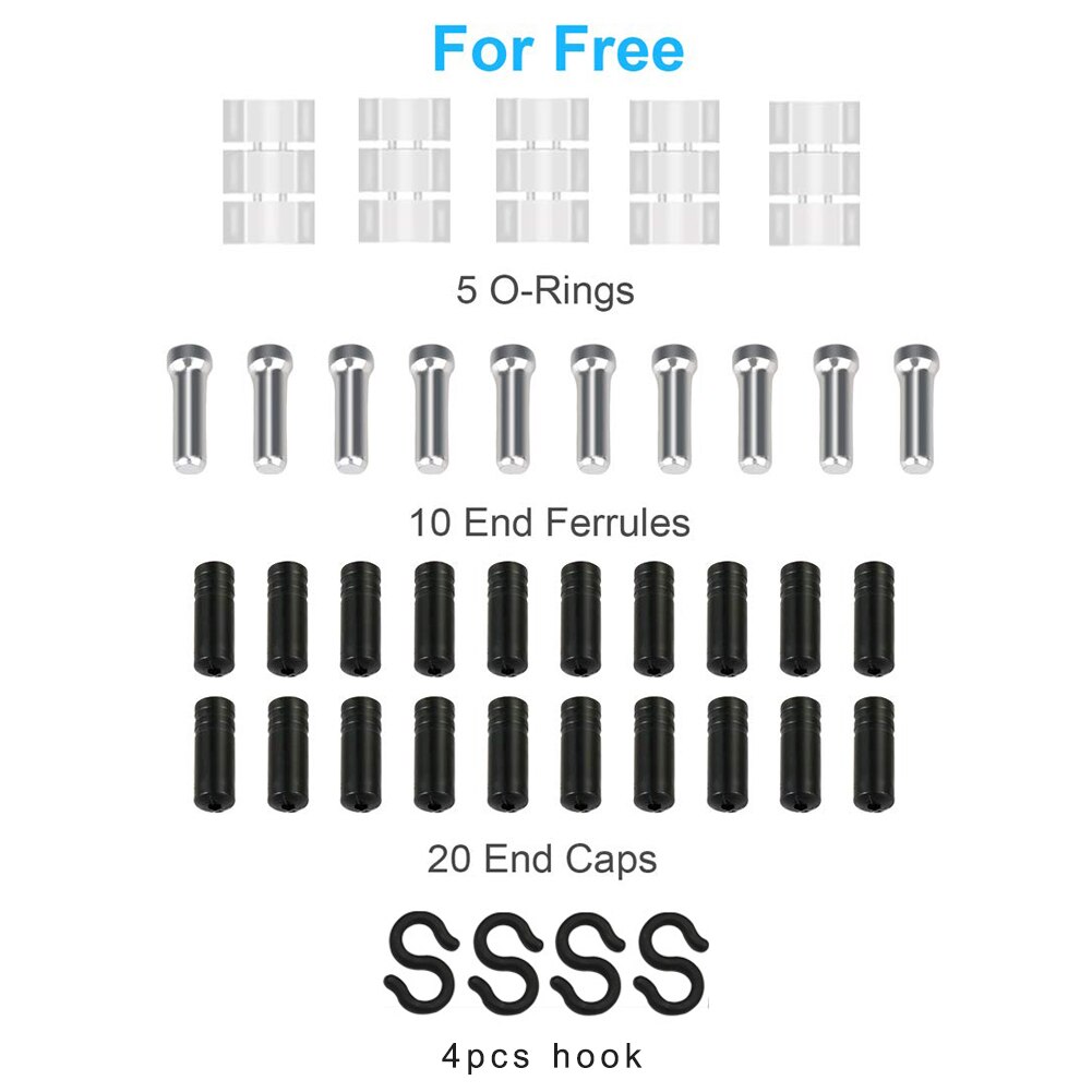 10PCS bicycle shift cable, bicycle shift cable kit for mountain and road bikes, free assembly accessories