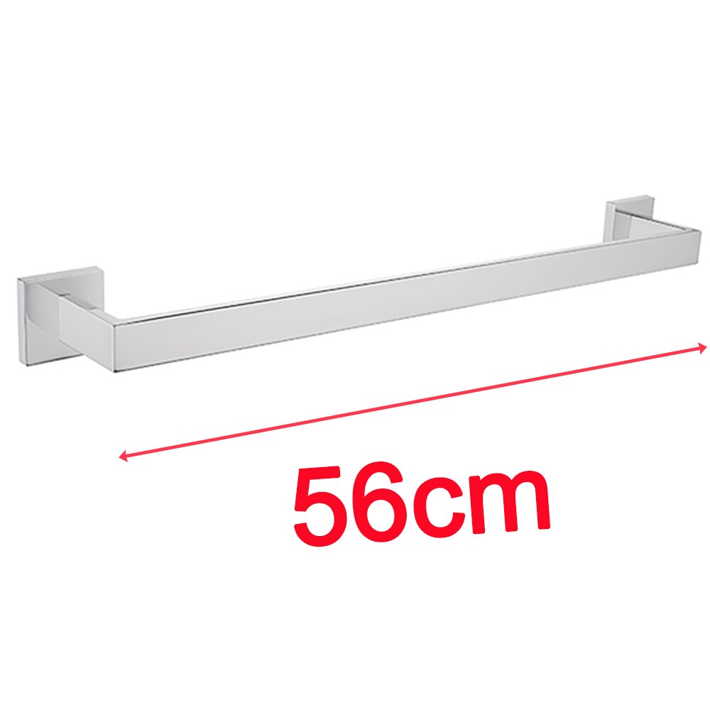 Badkamer Accessoires Set Bagnolux Rvs 304 Single Handdoek Bar Robehaak Toiletrolhouder Handdoek Ring Gepolijste Afwerking: PC-Towel Bar 56CM