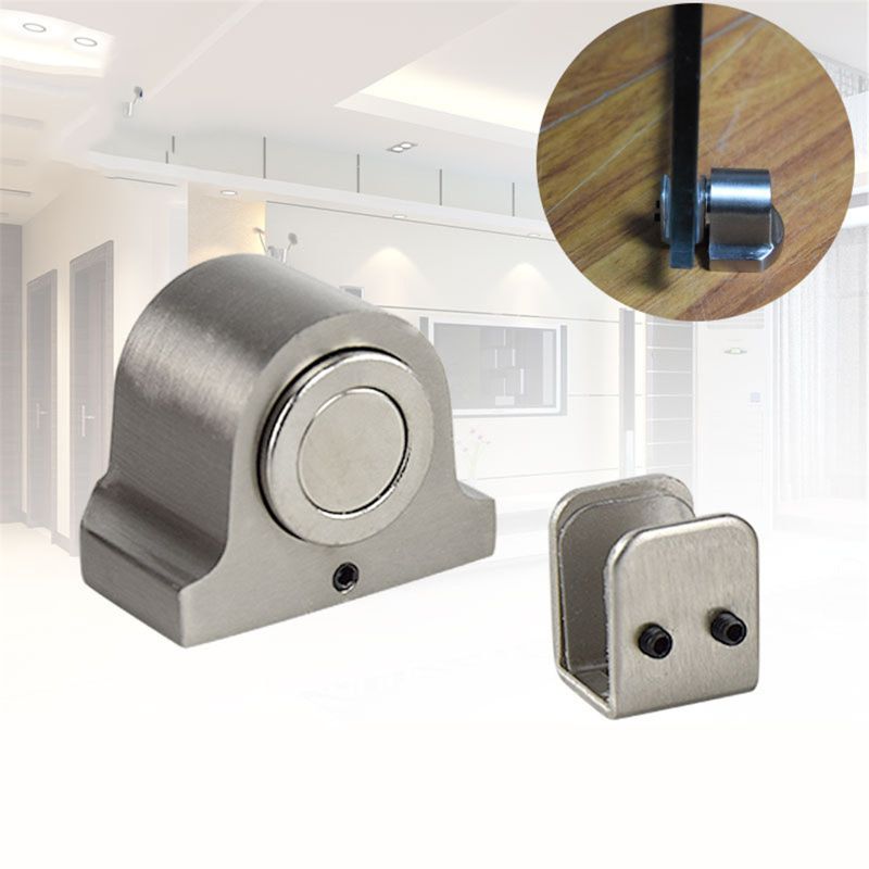 For Glass Doors Door Stop Casting Powerful Floor-mounted Magnetic Door Stopper