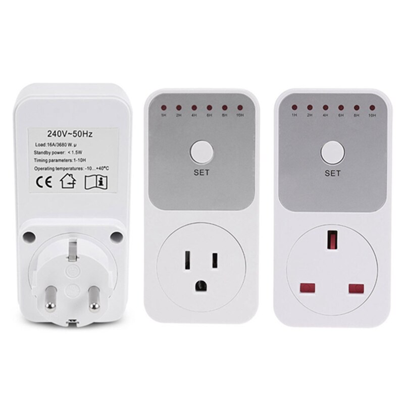 Smart Control Countdown Timer Switch Plug-In Socket Auto Shut Off Outlet