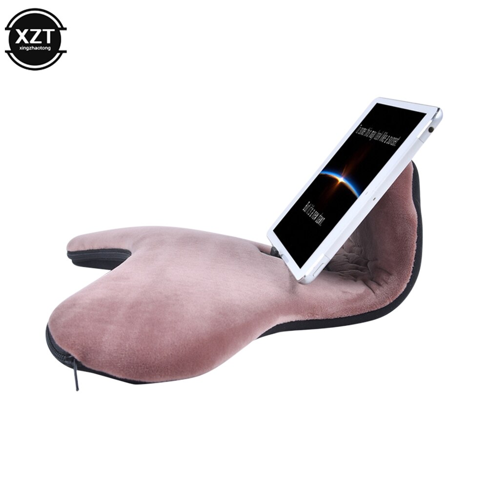 Desktop Handy Tablet Faul Halterung Lesen Kissen Büro Handy Halterung Handgelenk Drei Winkel Kann Gereinigt werden: brown