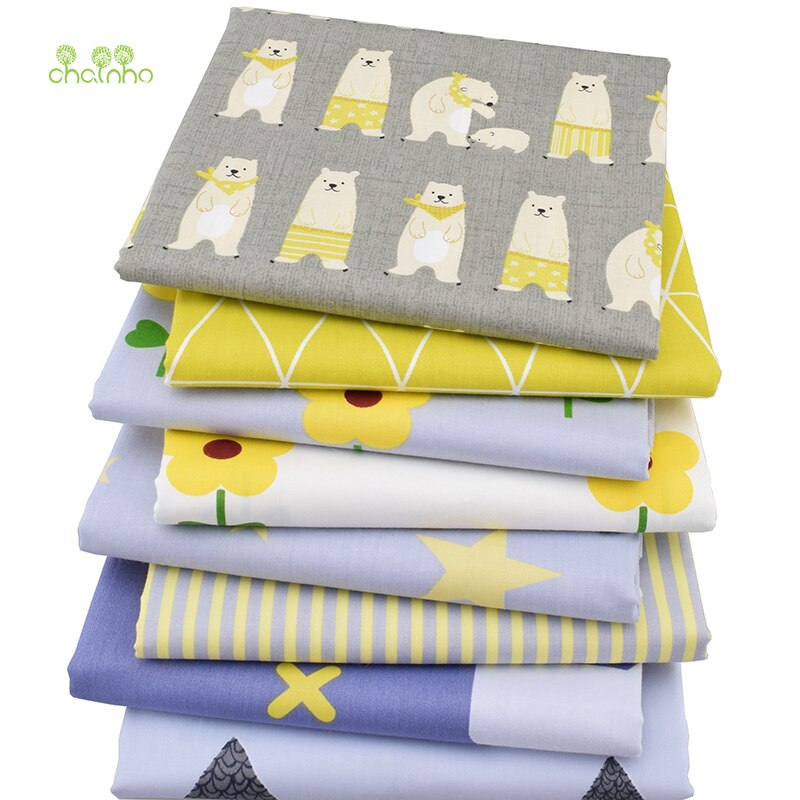 8pcs/Lot,Twill Cotton Fabric Patchwork Cartoon Tissue Cloth Of Handmade DIY Quilting Sewing Baby&Children Sheets Dress Material