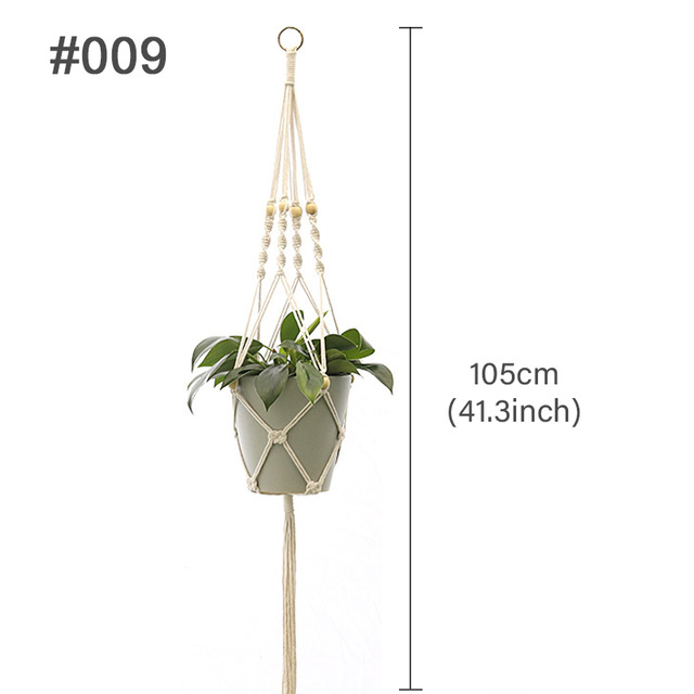 Sales Handmade Macrame Wall Hanging Macrame Plant Hanger Flower/Pot Hanger For Wall Decor Hanging Planter Hanging Basket: style 9