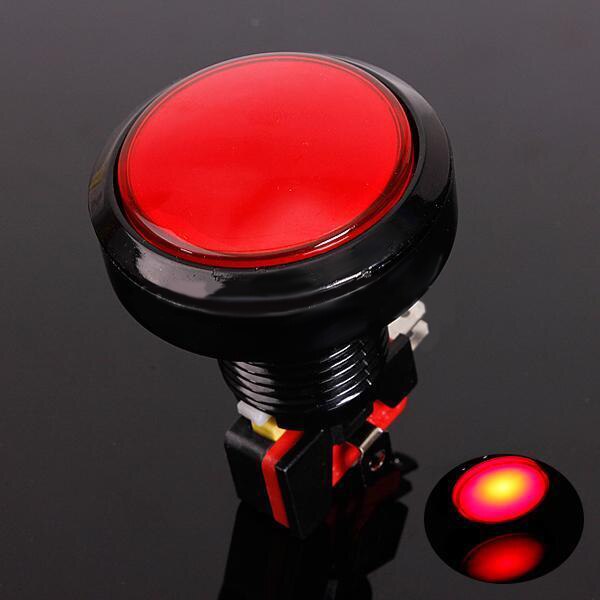 45mm verlichte led-lampen met 5 kleuren voor arcade-videogames, grote ronde drukknoplampen