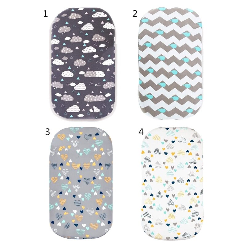 Baby Mozes Mand Blad Matras Verwijderbare Cover Mini Cradle Beddengoed Protector Printing Crib Zorg Veranderende Tafel Pad