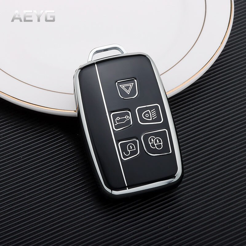 TPU Car Remote Key Case Cover Shell Fob For Land Rover Range Rover Sport Evoque Freelander2 For Jaguar XF XJ XJL XE C-X16 XKR XK: Black only case