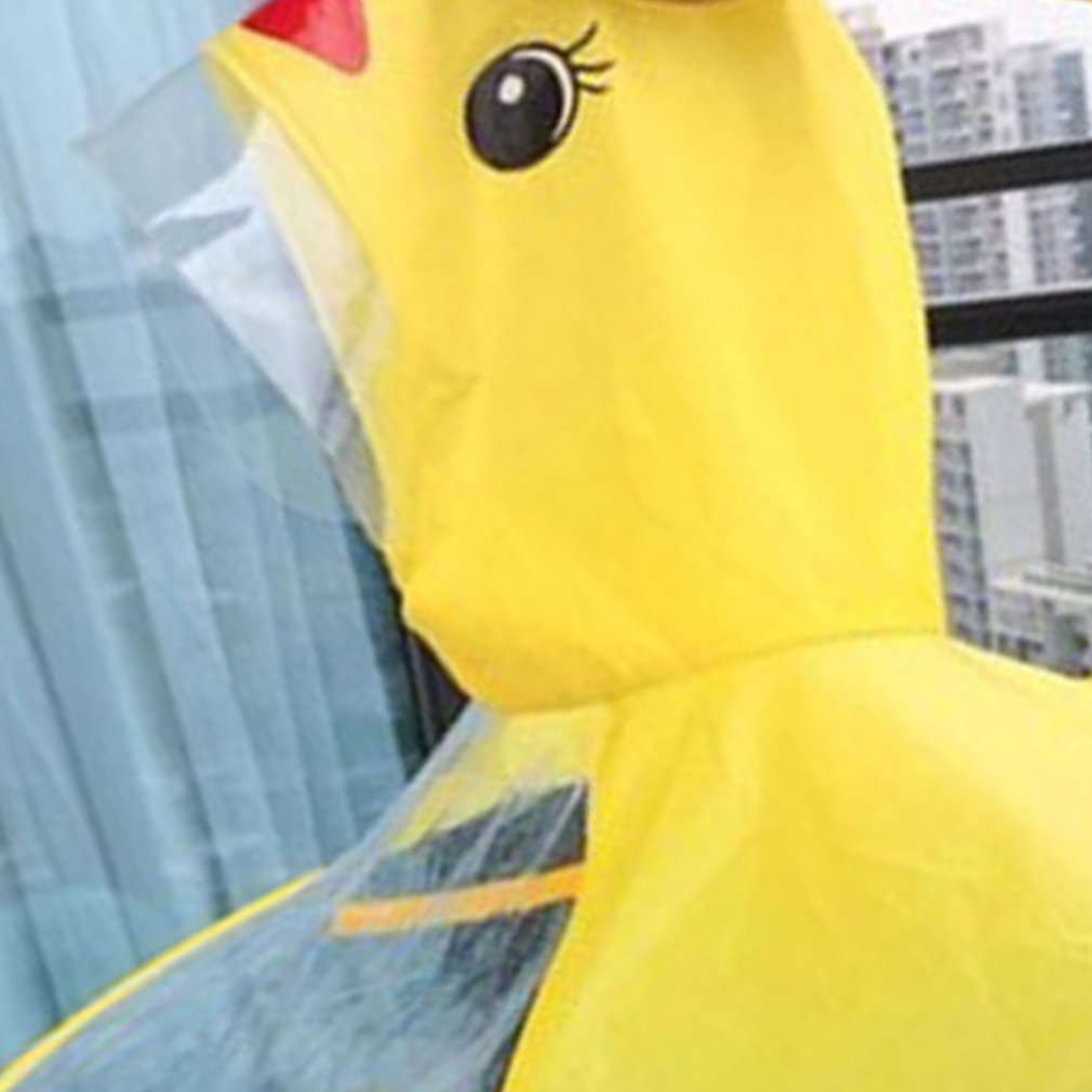 Cartoon Duck Rain Hat Foldable Children Raincoat Umbrella Cape Cute Rain Coat Cloak Universal for Boys Girls