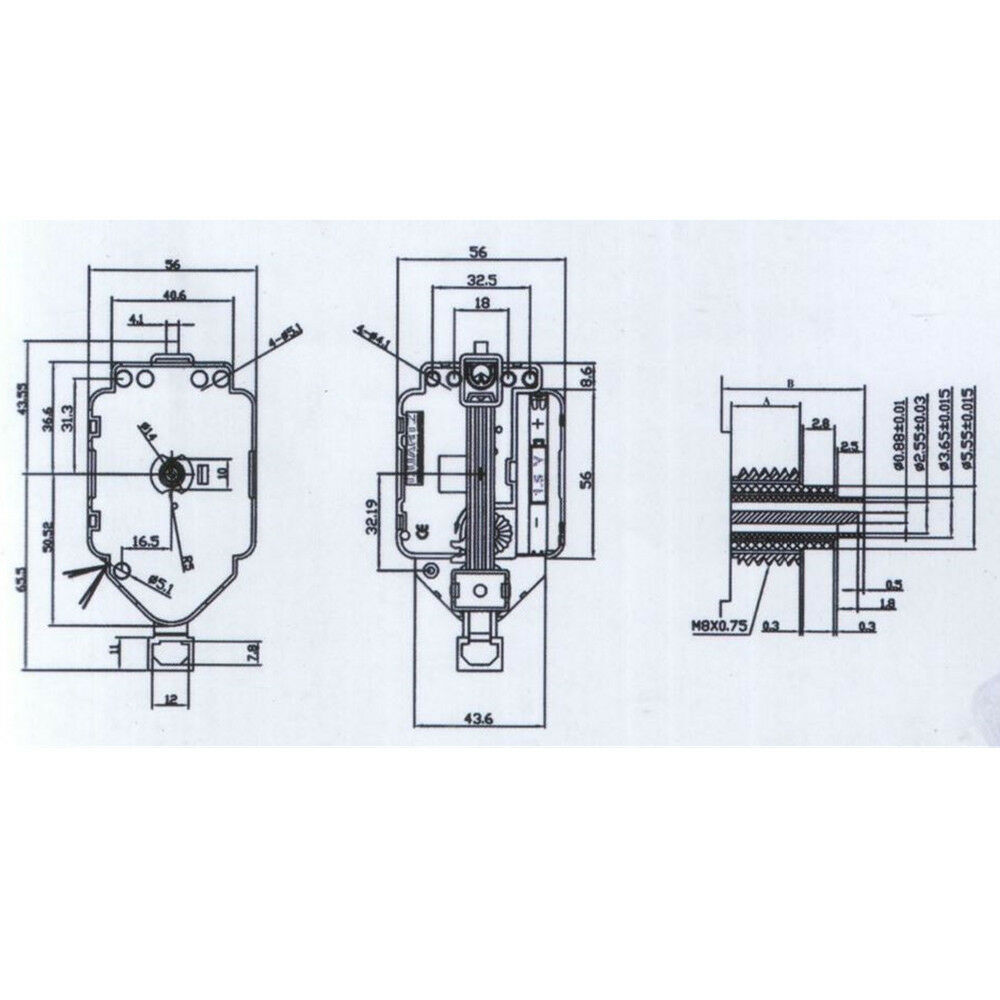 12888 Swing Mute Movement Quartz Clock Movements Clock Mechanism Repairs