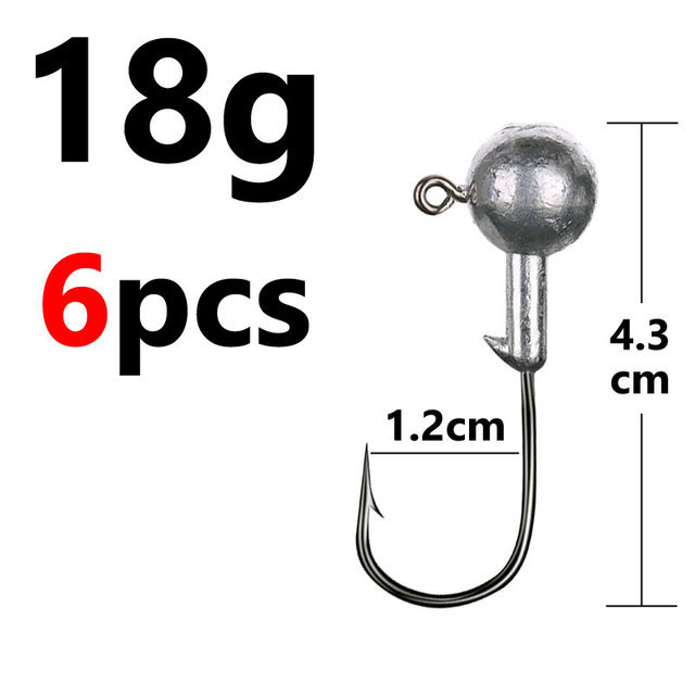 1g 2g 3g 4g 5g 10g 20g 22g 25g 28g Coating High Carbon Stainless Head Hook Jig Bait Fishing Hooks For Soft Lure Fishing: 18g