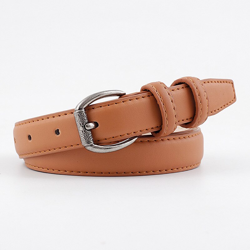 ¡Novedad de ! Cinturón Vintage Steampunk en negro, blanco y marrón para mujer, cinturón de cuero largo ancho para mujer, Vaqueros: Beige