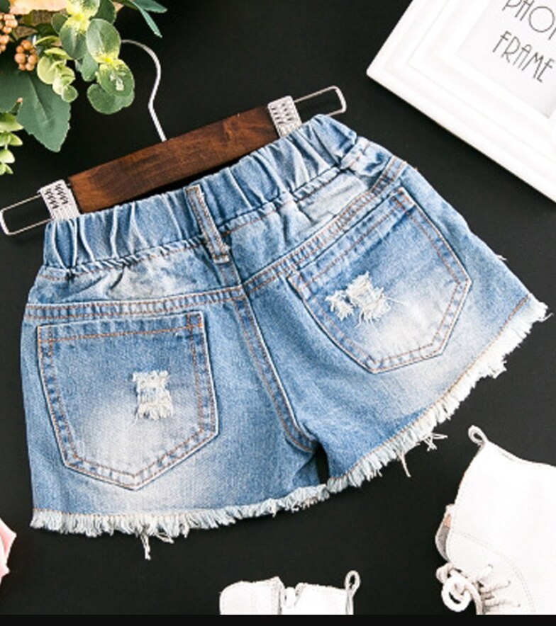 Baby piger drenge shorts jeans huller sommer bomuld børns shorts børn denim shorts til piger tøj toddler pige drenge