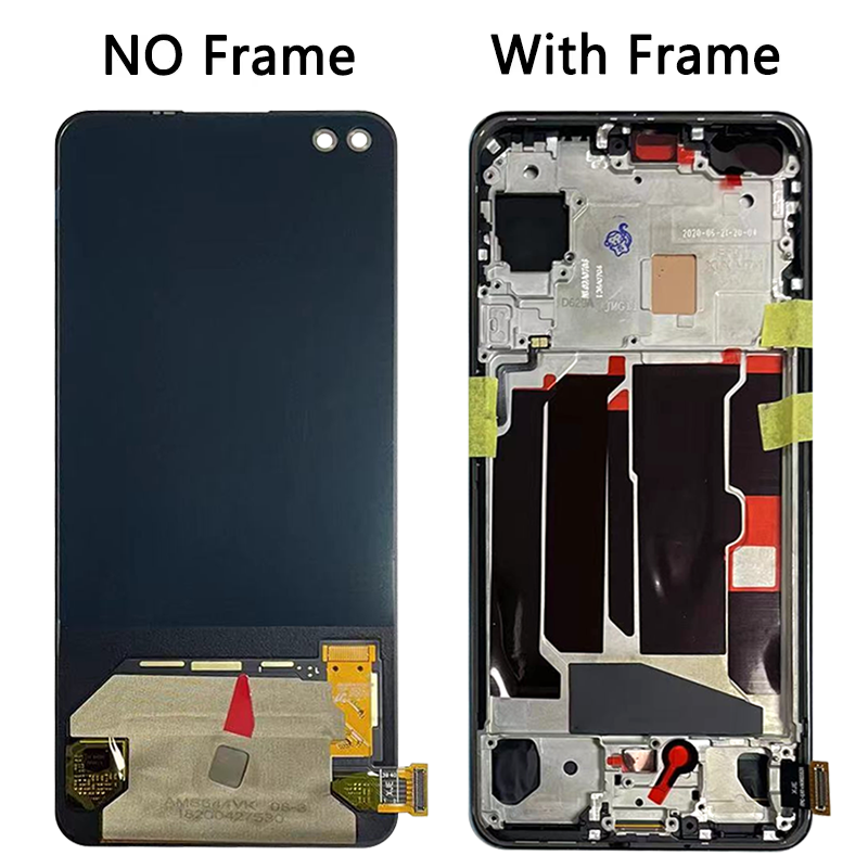 Pantalla LCD Super AMOLED para OnePlus One plus Nord, Panel Digitalizador de pantalla táctil para 1 + Nord 5G AC2003 AC2001, marco LCD