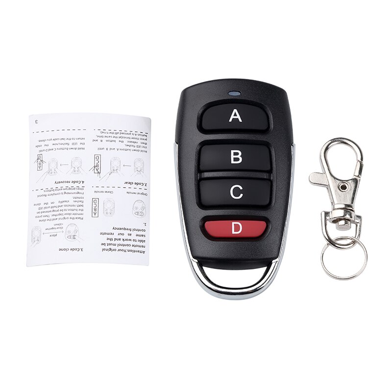 Kebidu universel sans fil 433mhz télécommande copie Code porte de Garage porte duplicateur 433 Mhz clé à distance ouvreur
